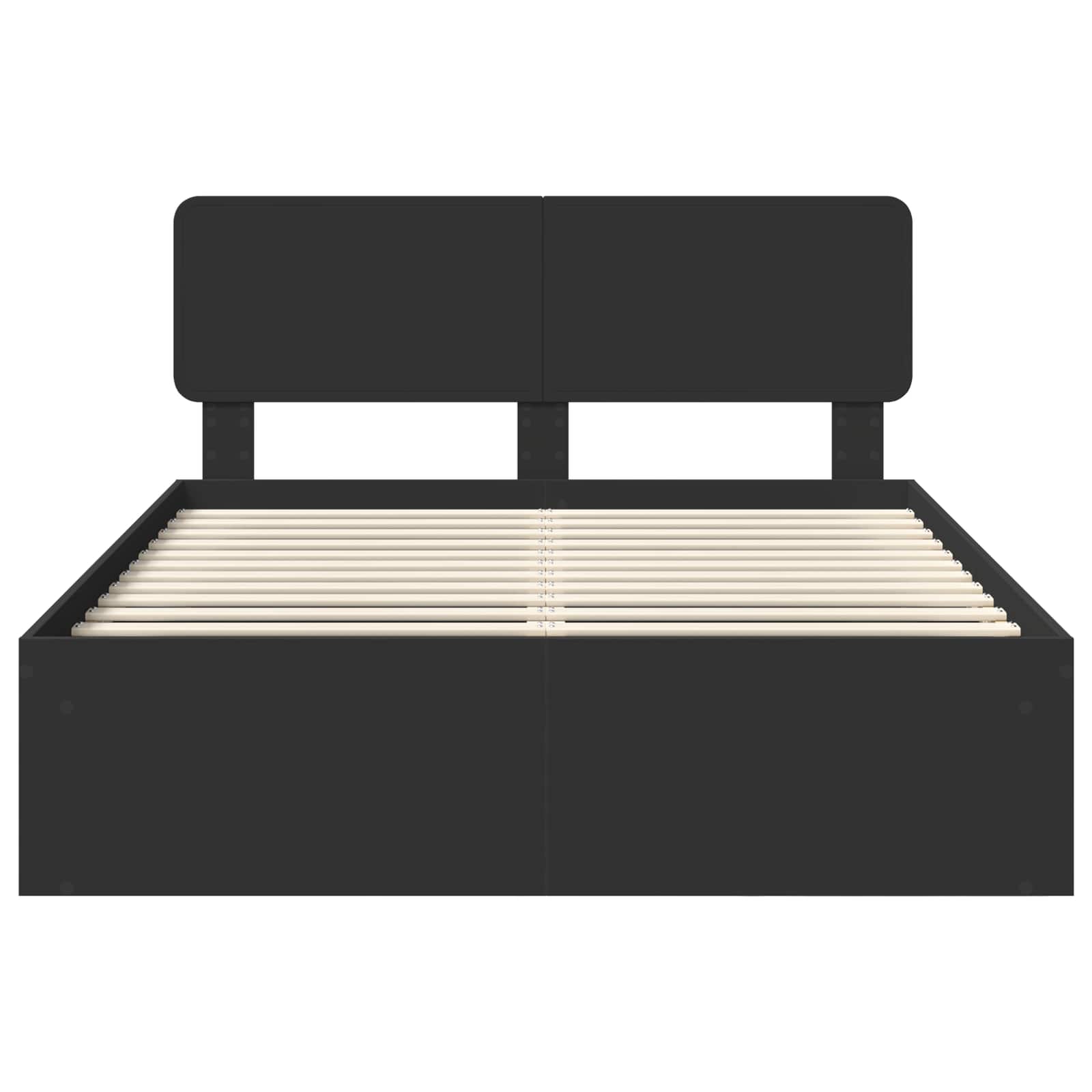 Σκελετός Κρεβατιού Μαύρο 160 x 200 cm Στερεά ξυλεία πεύκου