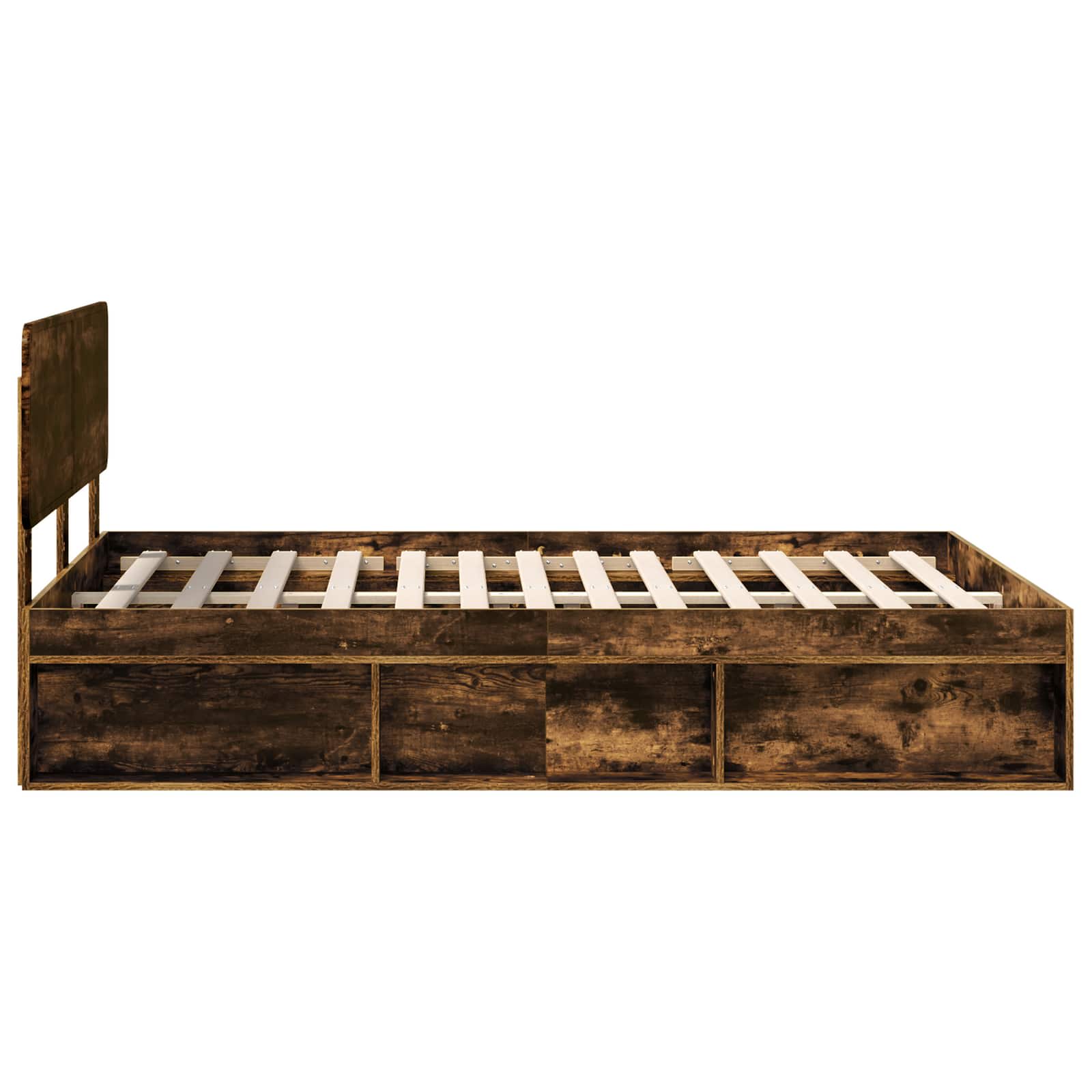 Σκελετός Κρεβατιού με κεφαλάρι Καπνιστό Δρύς 160 x 200 cm