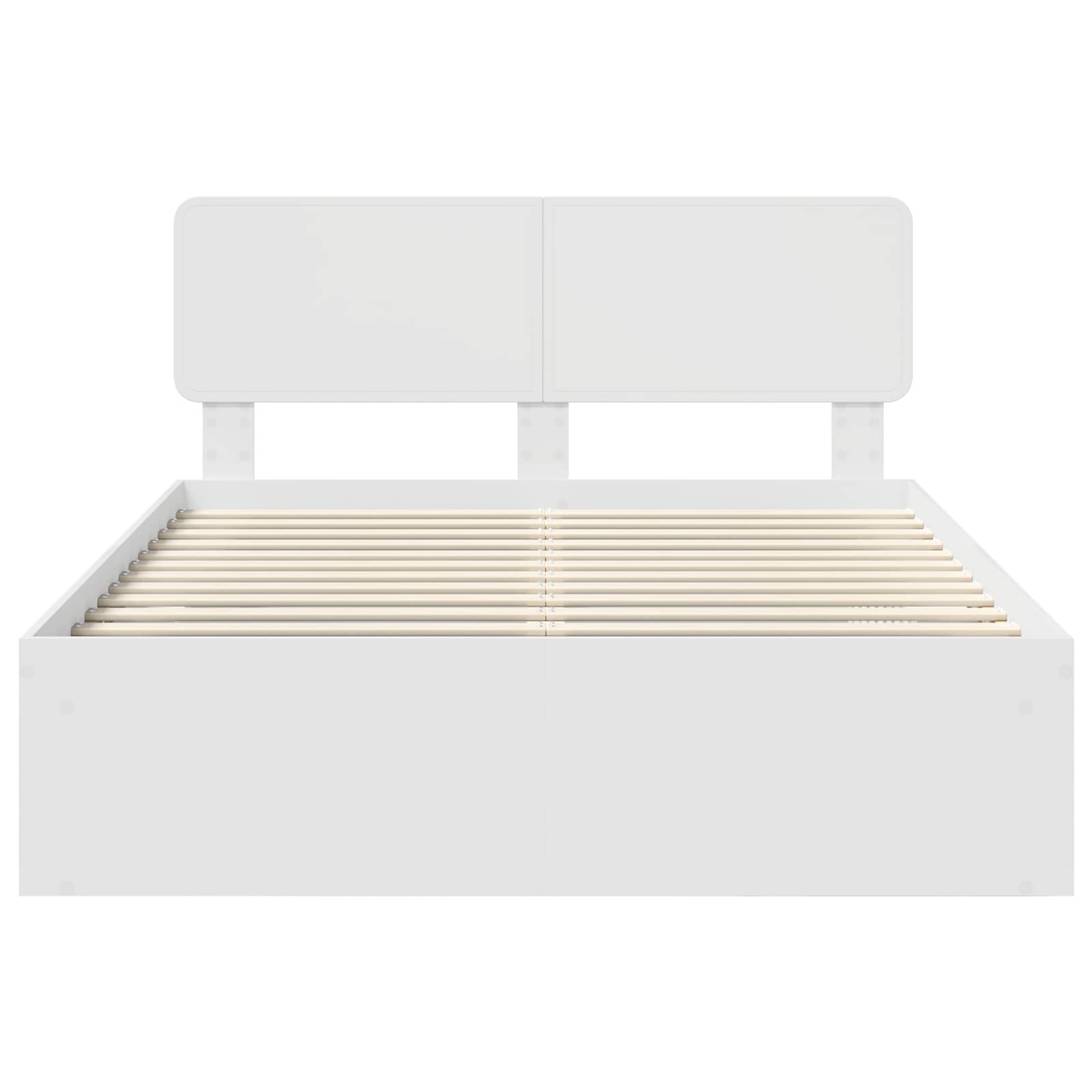 Σκελετός Κρεβατιού Λευκό 140 x 190 cm Στερεά ξυλεία πεύκου