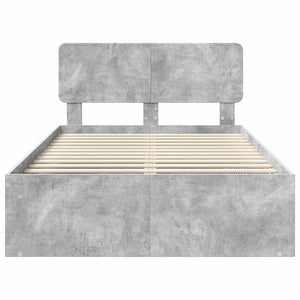 Σκελετός Κρεβατιού Σκυρόδεμα 120 x 200 cm Στερεά ξυλεία πεύκου