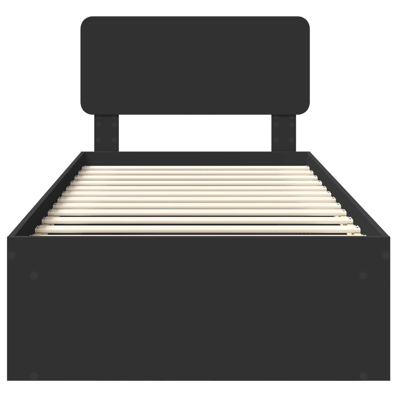 Σκελετός Κρεβατιού Μαύρο 100 x 200 cm Στερεά ξυλεία πεύκου