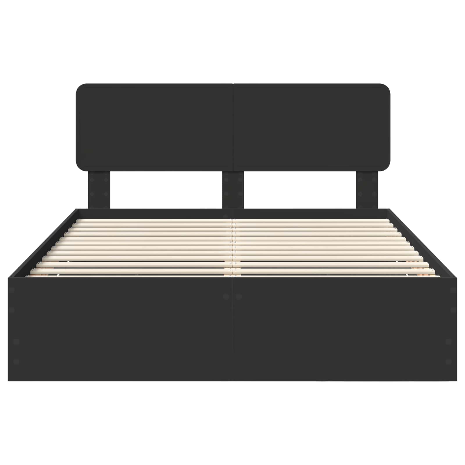 Σκελετός Κρεβατιού με κεφαλάρι με συρτάρι Μαύρο 140 x 190 cm