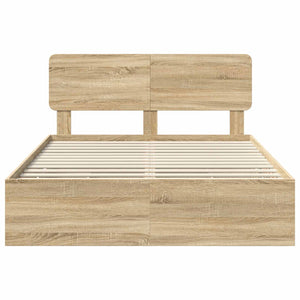 Σκελετός Κρεβατιού με συρτάρι Δρύς Sonoma 140 x 190 cm - Pakobazaar