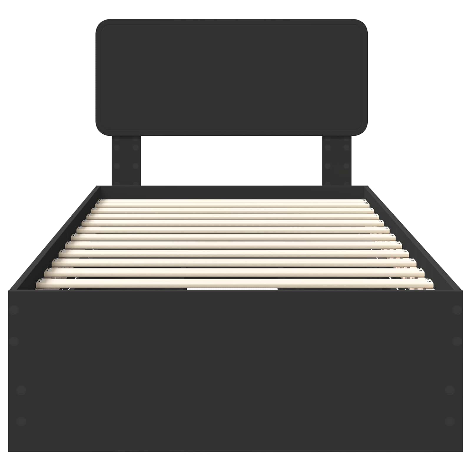 Σκελετός Κρεβατιού Μαύρο 90 x 200 cm Μηχανήματος Ξύλο - Pakobazaar