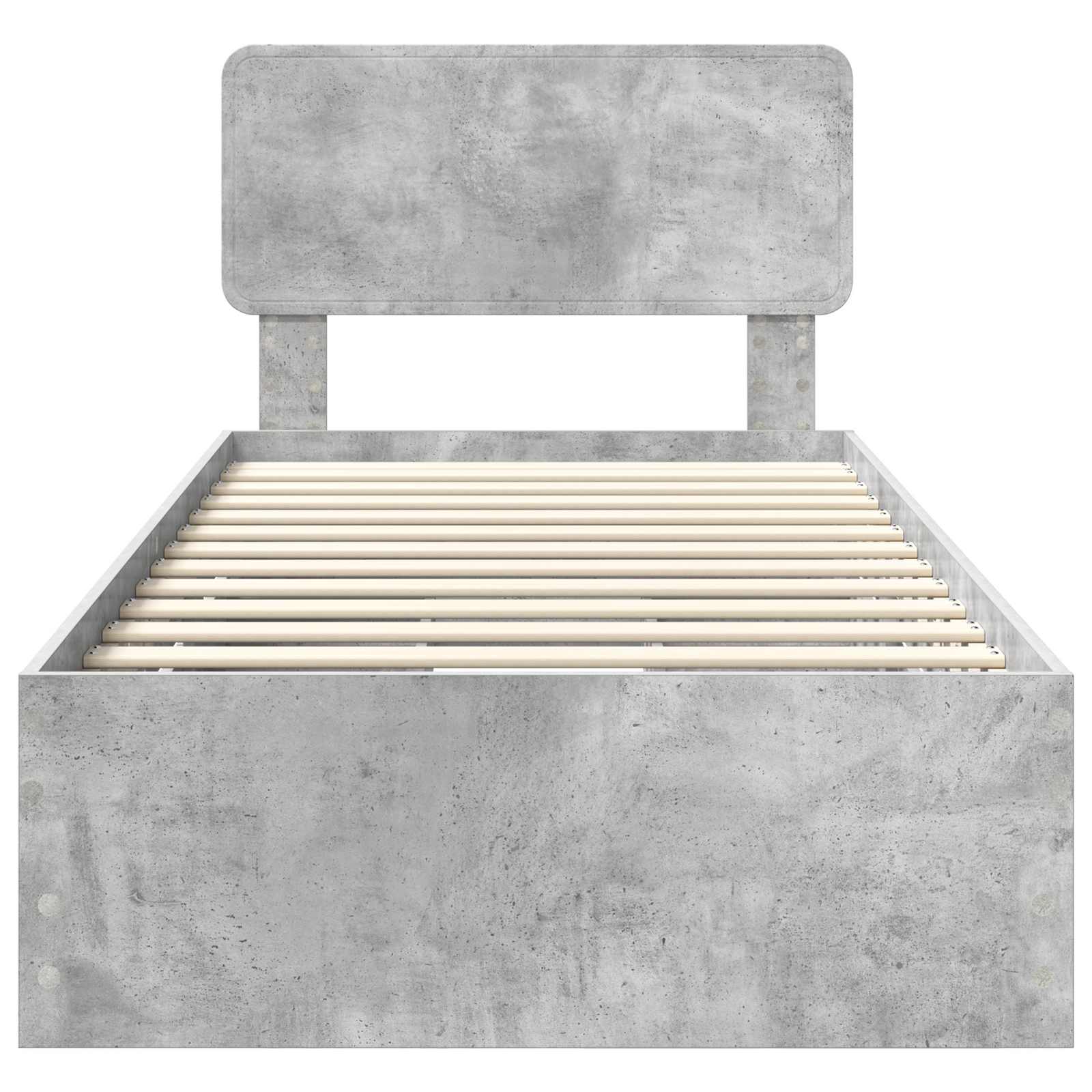 Σκελετός Κρεβατιού με συρτάρι Σκυρόχρωμο Γκρι 75 x 190 cm