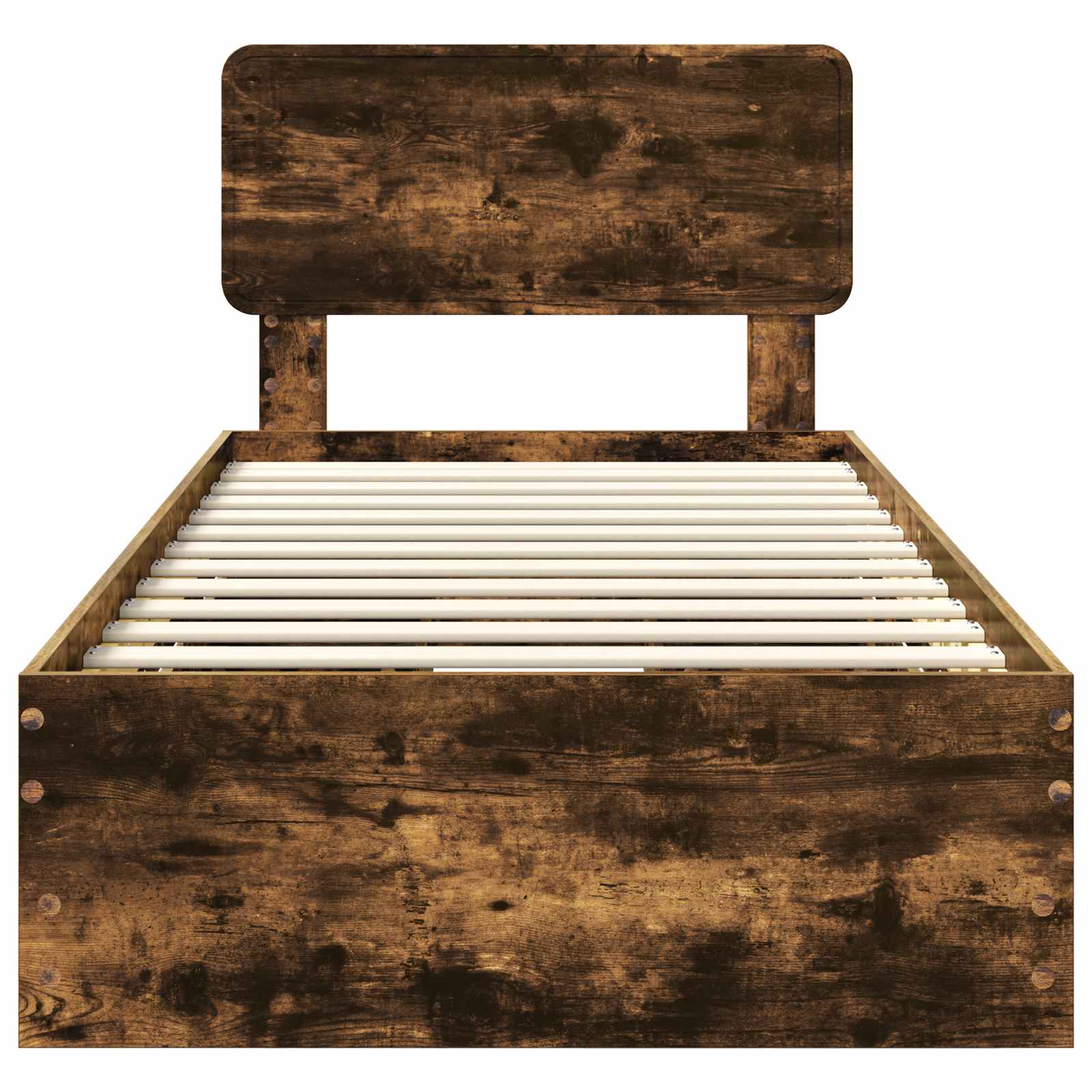 Σκελετός Κρεβατιού με συρτάρι Καπνιστή Δρυς 75 x 190 cm