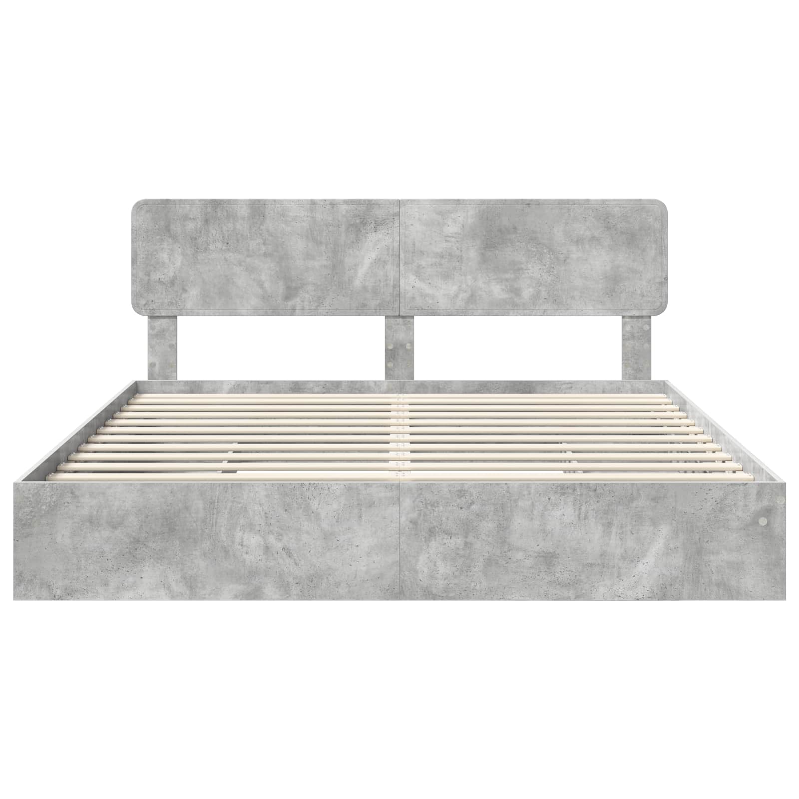 Κρεβάτι Αποθήκης Σκυρόδεμα Γκρι 180 x 200 cm Επεξεργασμένο ξύλο - Pakobazaar