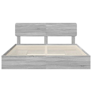 Κρεβάτι Αποθήκης Γκρίζο Σονομα 180 x 200 cm Επεξεργασμένο Ξύλο