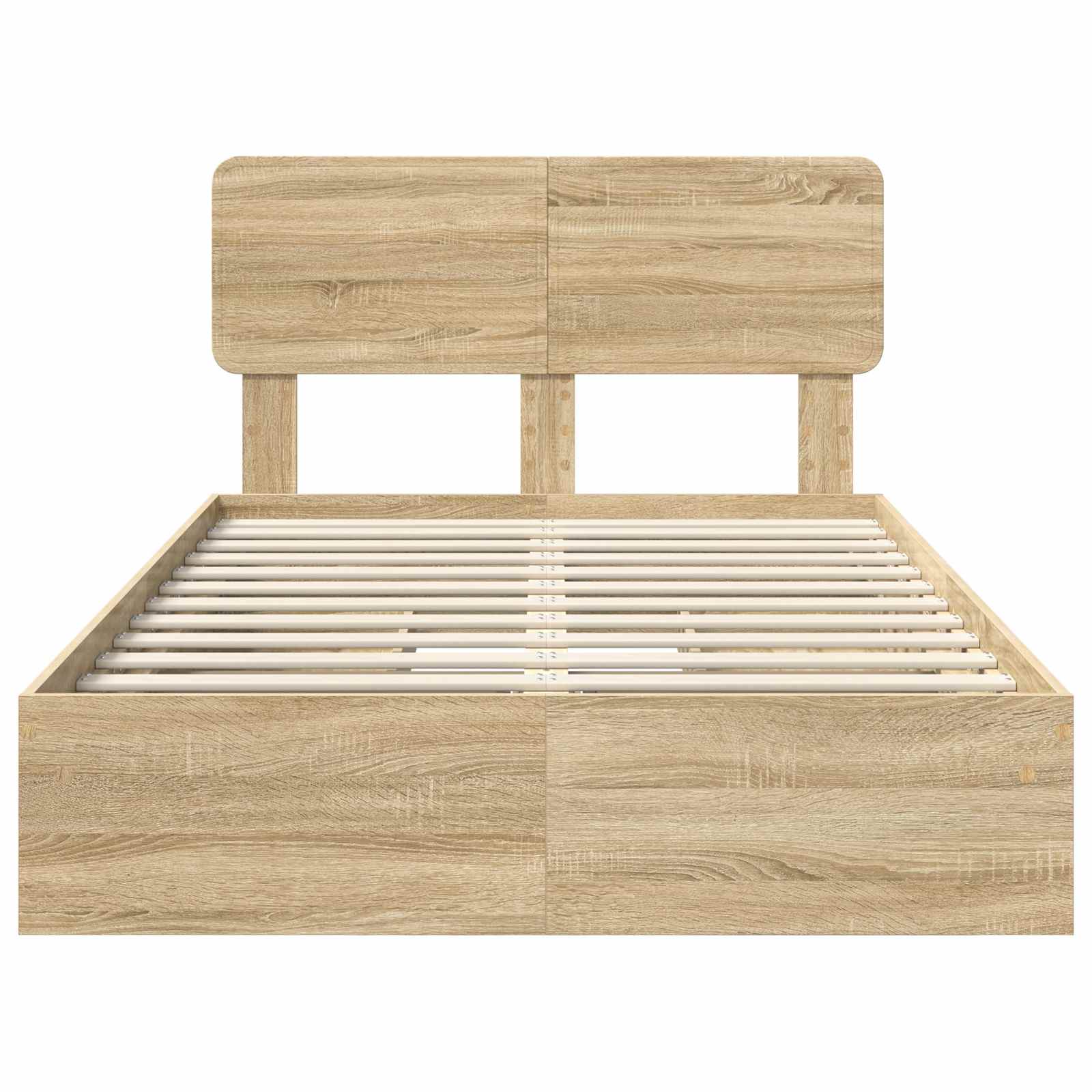 Κρεβάτι Αποθήκης Δρύς Sonoma 135 x 190 cm Επεξεργασμένο ξύλο