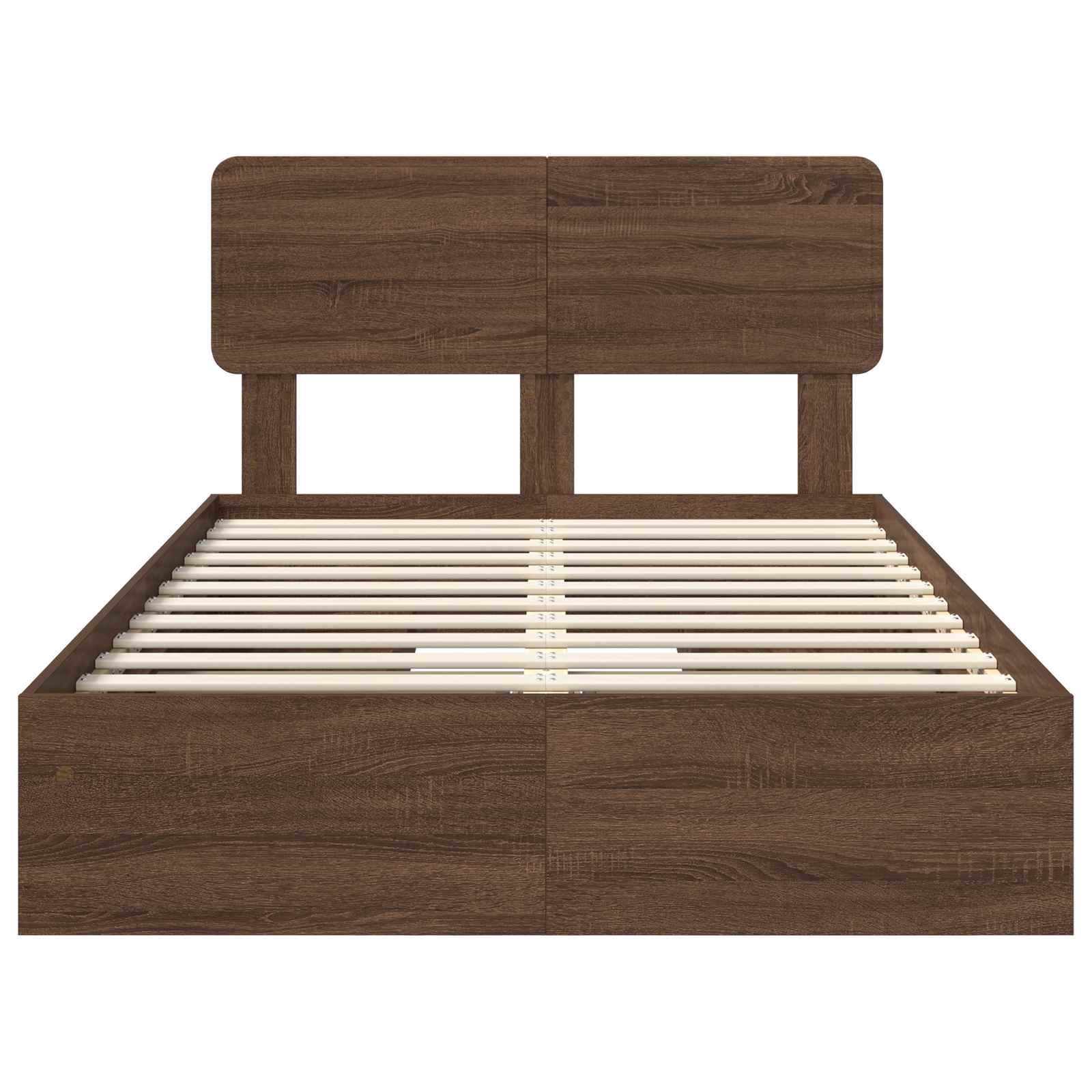 Κρεβάτι Αποθήκης Καφέ δρυς 135 x 190 cm Επεξεργασμένο Ξύλο - Pakobazaar