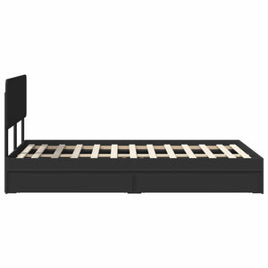 Κρεβάτι Αποθήκης Μαύρο 120 x 200 cm Επεξεργασμένο Ξύλο - Pakobazaar