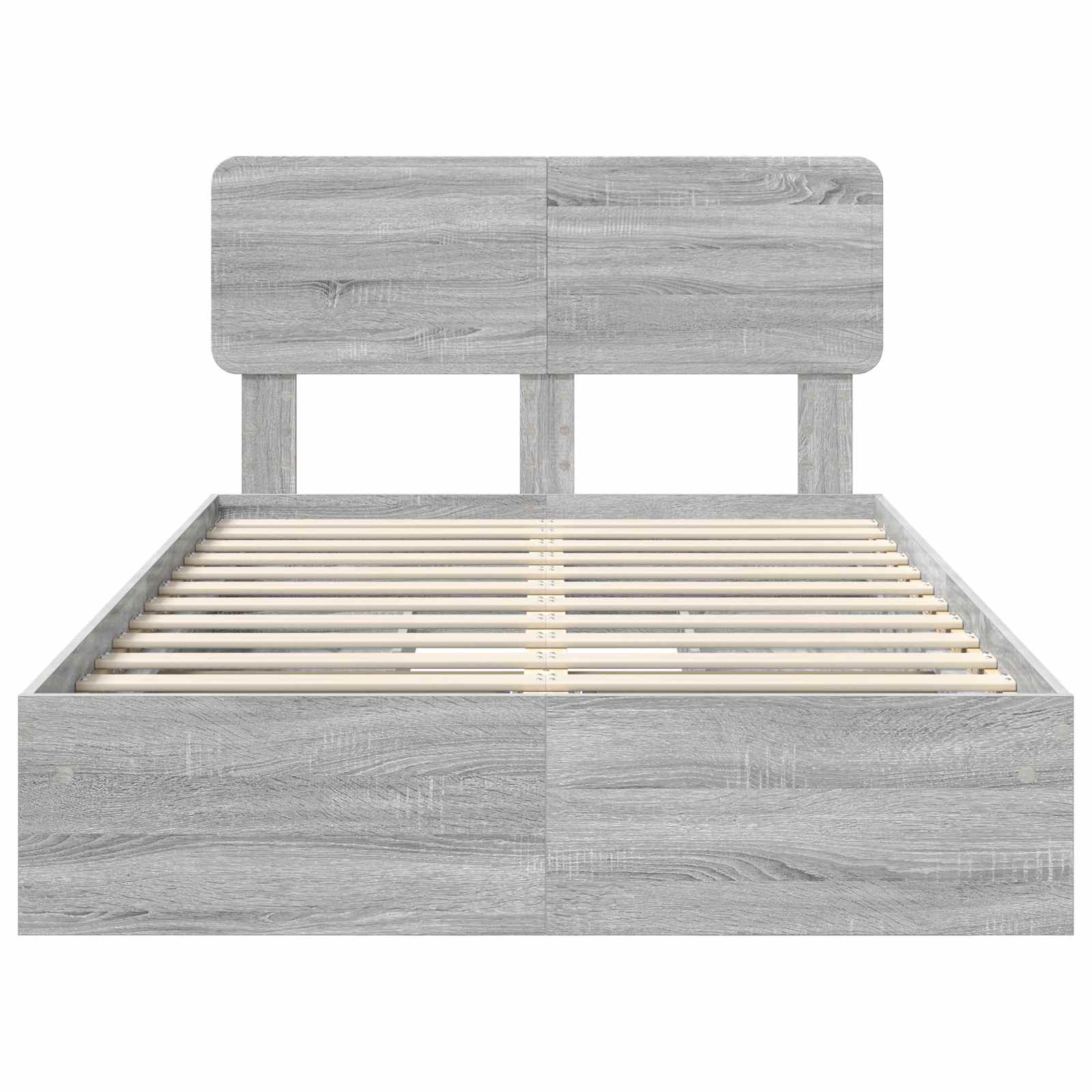 Κρεβάτι Αποθήκης Γκρίζο Σονομα 120 x 190 cm Επεξεργασμένο Ξύλο