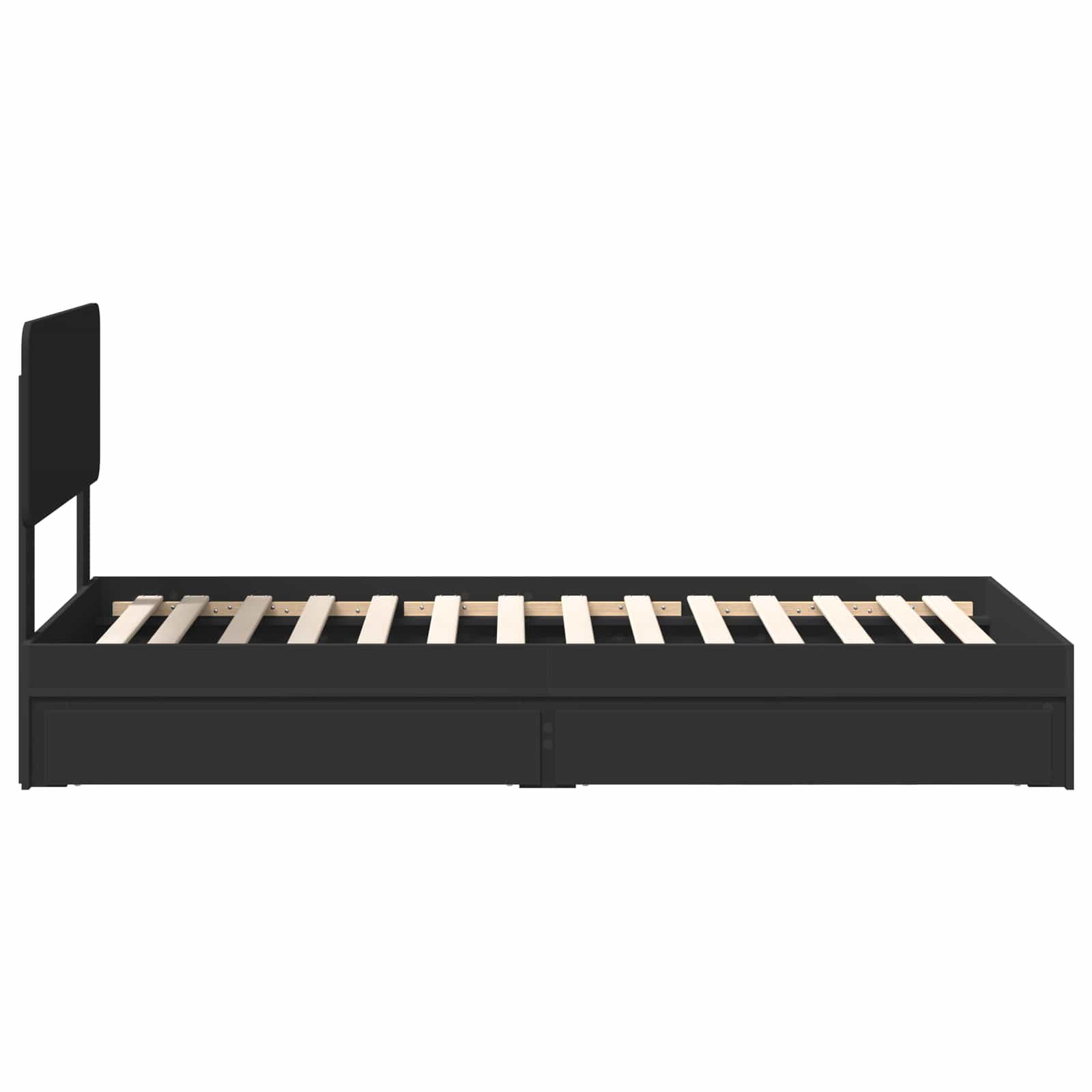 Κρεβάτι Αποθήκης Μαύρο 75 x 190 cm Επεξεργασμένο ξύλο