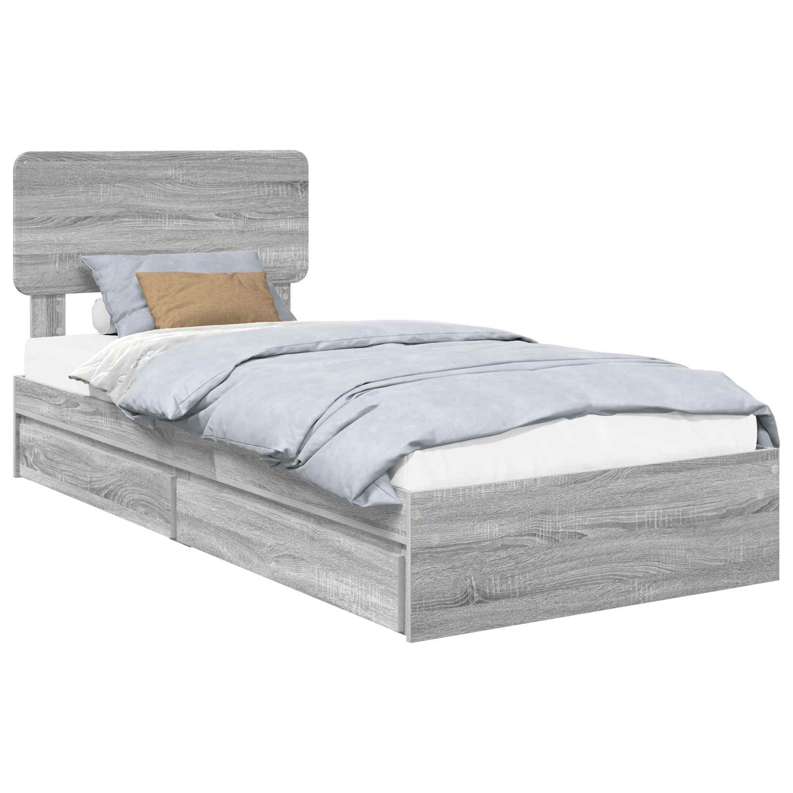 Κρεβάτι Αποθήκης Γκρίζο Σονομα 75 x 190 cm Επεξεργασμένο ξύλο