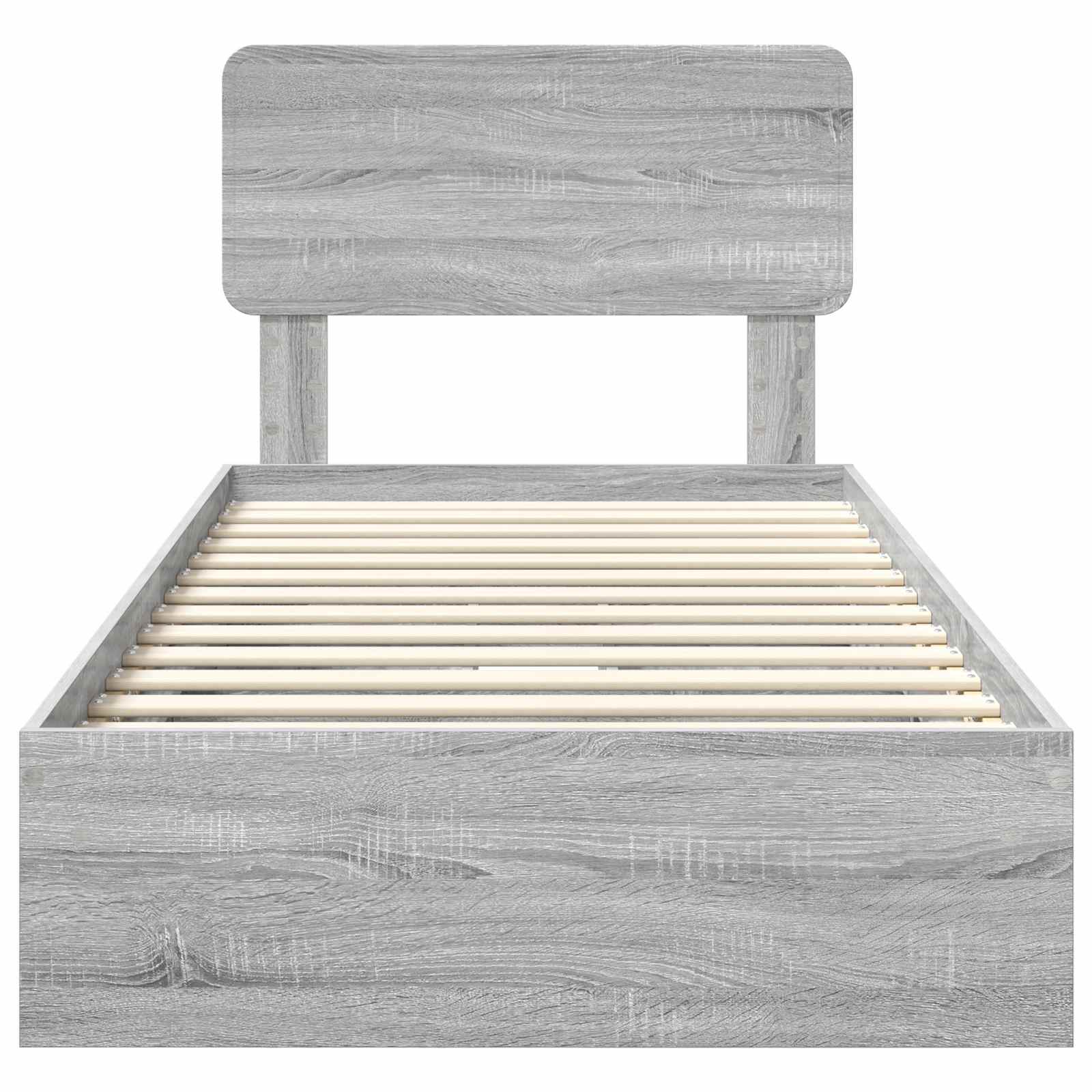 Κρεβάτι Αποθήκης Γκρίζο Σονομα 75 x 190 cm Επεξεργασμένο ξύλο