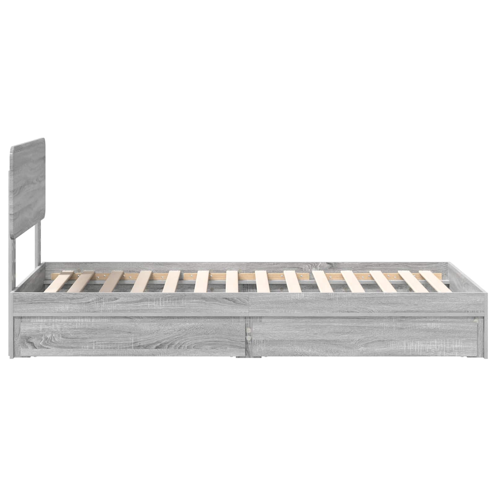 Κρεβάτι Αποθήκης Γκρίζο Σονομα 75 x 190 cm Επεξεργασμένο ξύλο