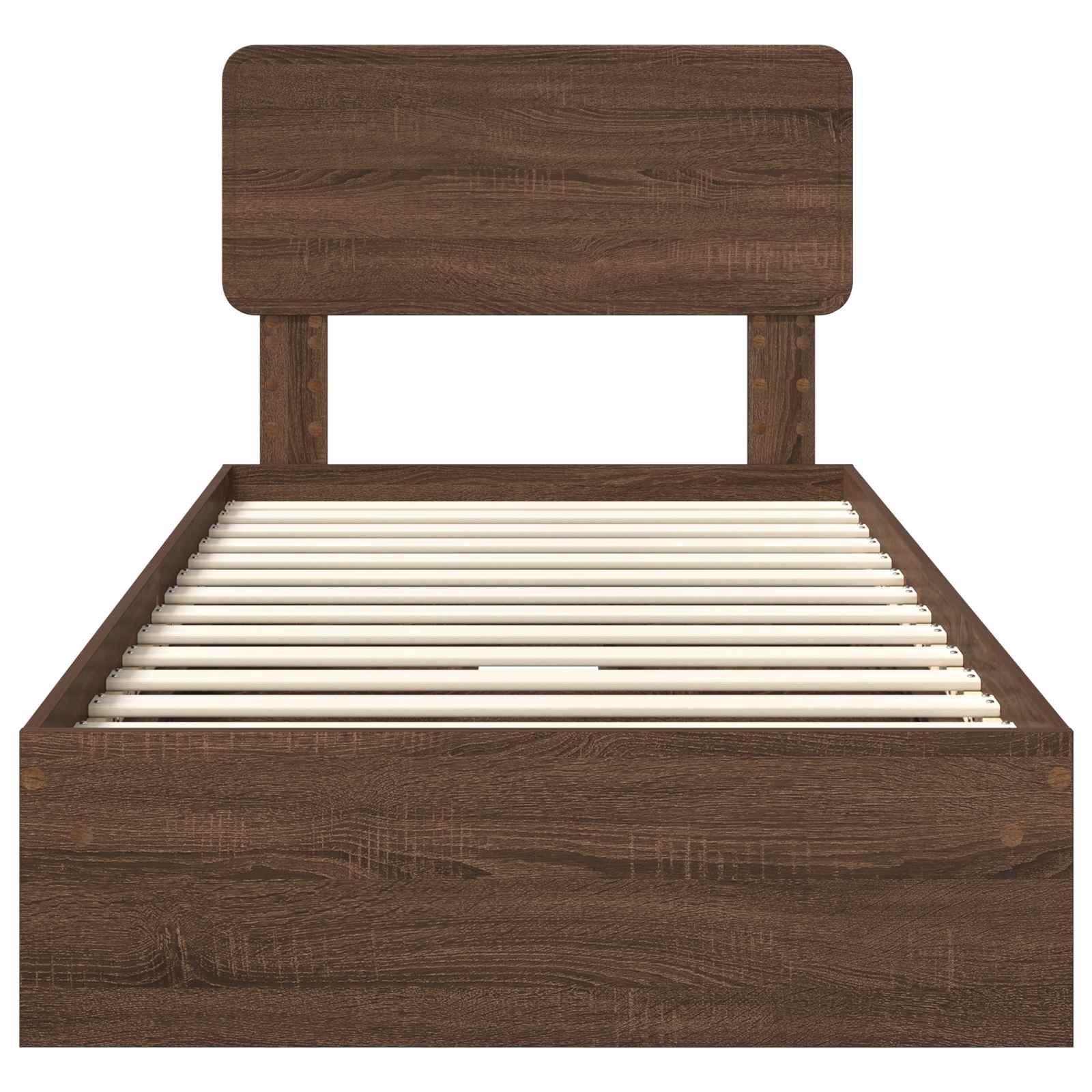 Κρεβάτι Αποθήκης Καφέ δρυς 75 x 190 cm Επεξεργασμένο ξύλο