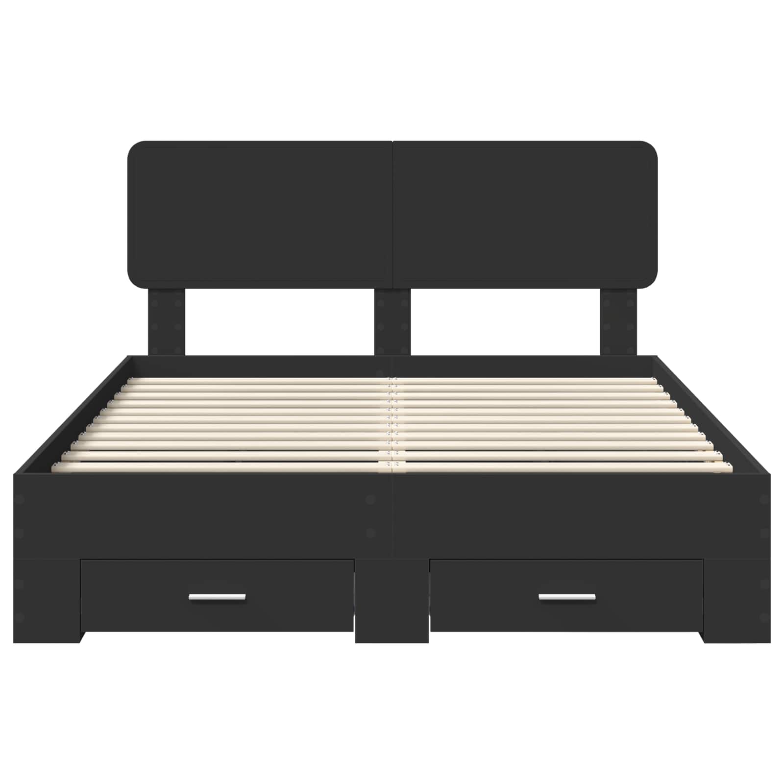 Σκελετός Κρεβατιού Μαύρο 140 x 190 cm Επεξεργασμένο ξύλο