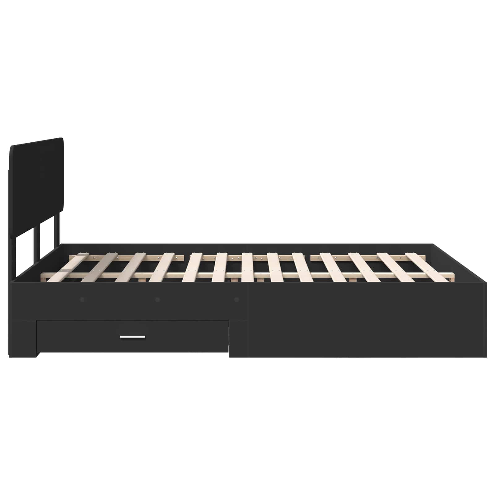 Σκελετός Κρεβατιού Μαύρο 140 x 190 cm Επεξεργασμένο ξύλο