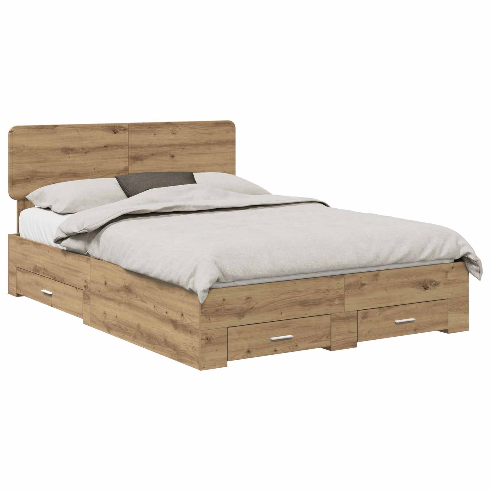Σκελετός Κρεβατιού Artisan Oak 140 x 190 cm Επεξεργασμένο Ξύλο
