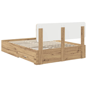 Σκελετός Κρεβατιού Artisan Oak 140 x 190 cm Επεξεργασμένο Ξύλο