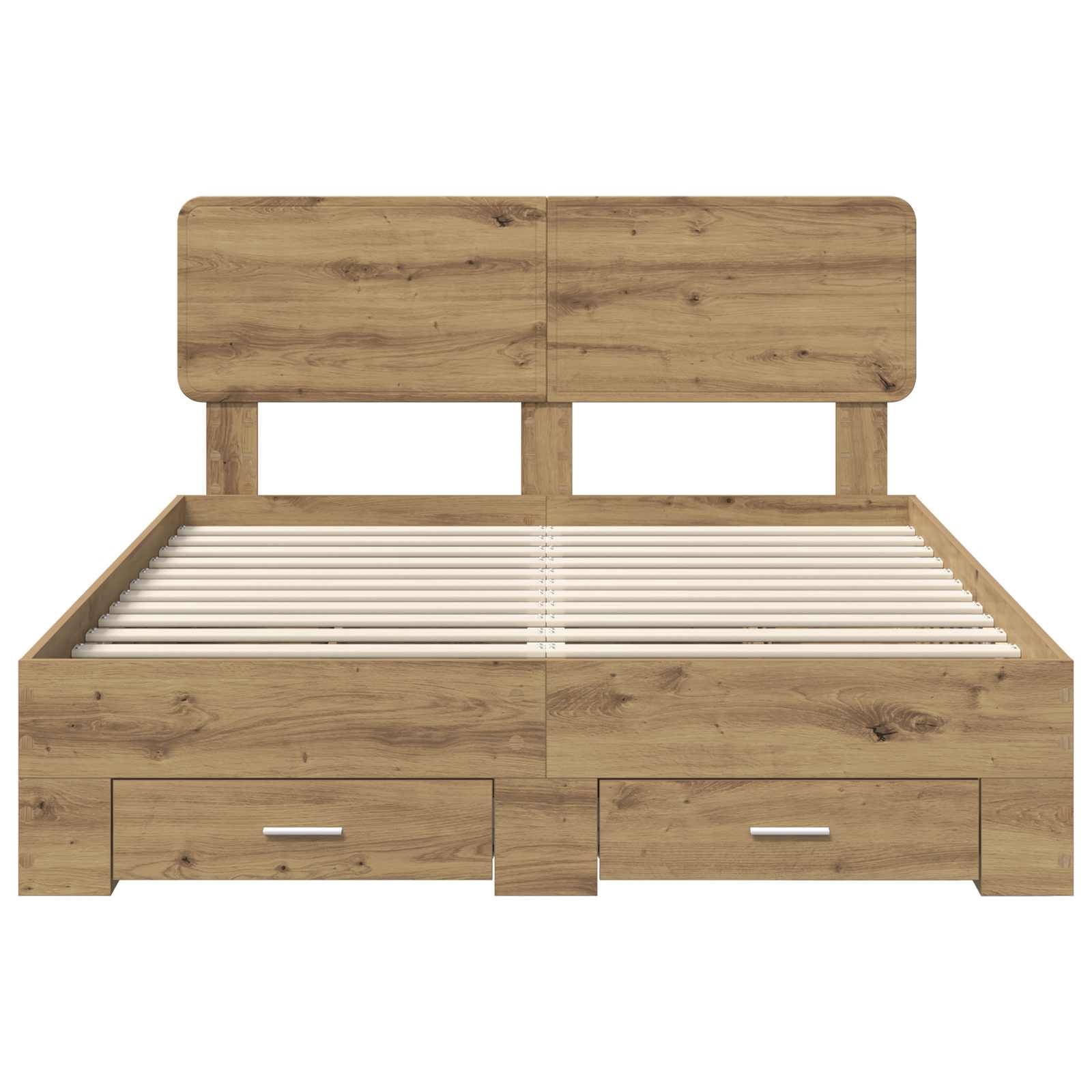 Σκελετός Κρεβατιού Artisan Oak 140 x 190 cm Επεξεργασμένο Ξύλο
