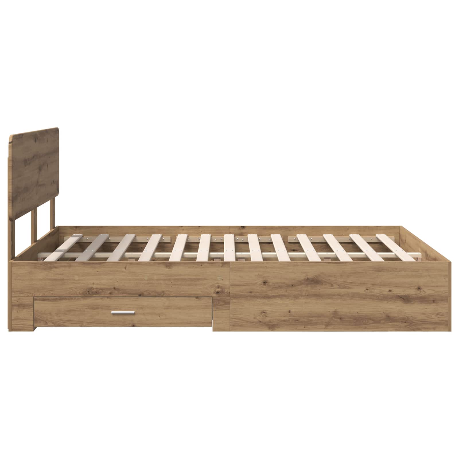 Σκελετός Κρεβατιού Artisan Oak 140 x 190 cm Επεξεργασμένο Ξύλο