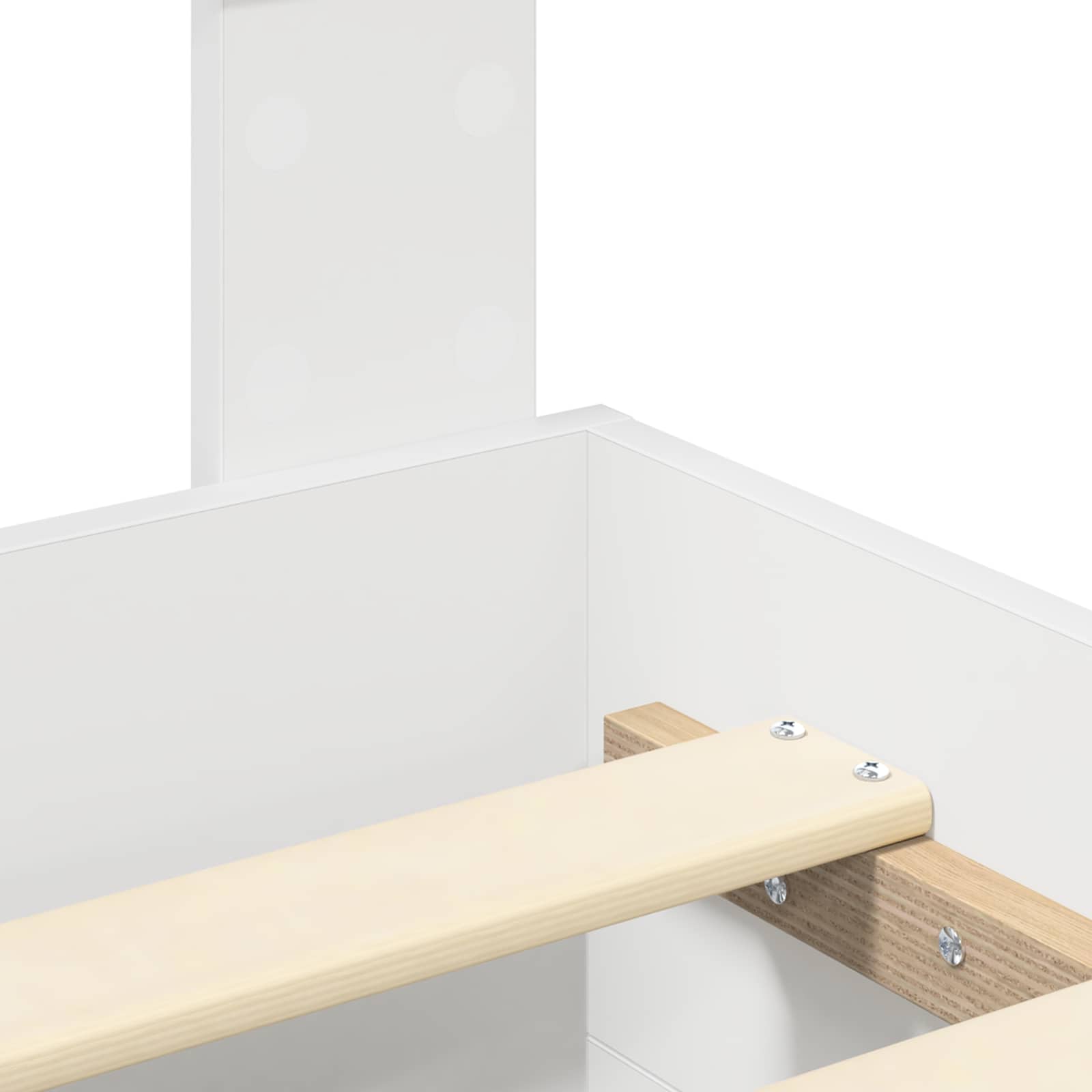 Σκελετός Κρεβατιού Λευκό 135 x 190 cm Επεξεργασμένο Ξύλο