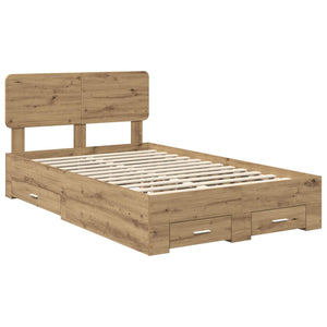 Σκελετός Κρεβατιού Artisan Oak 120 x 200 cm Επεξεργασμένο ξύλο - Pakobazaar