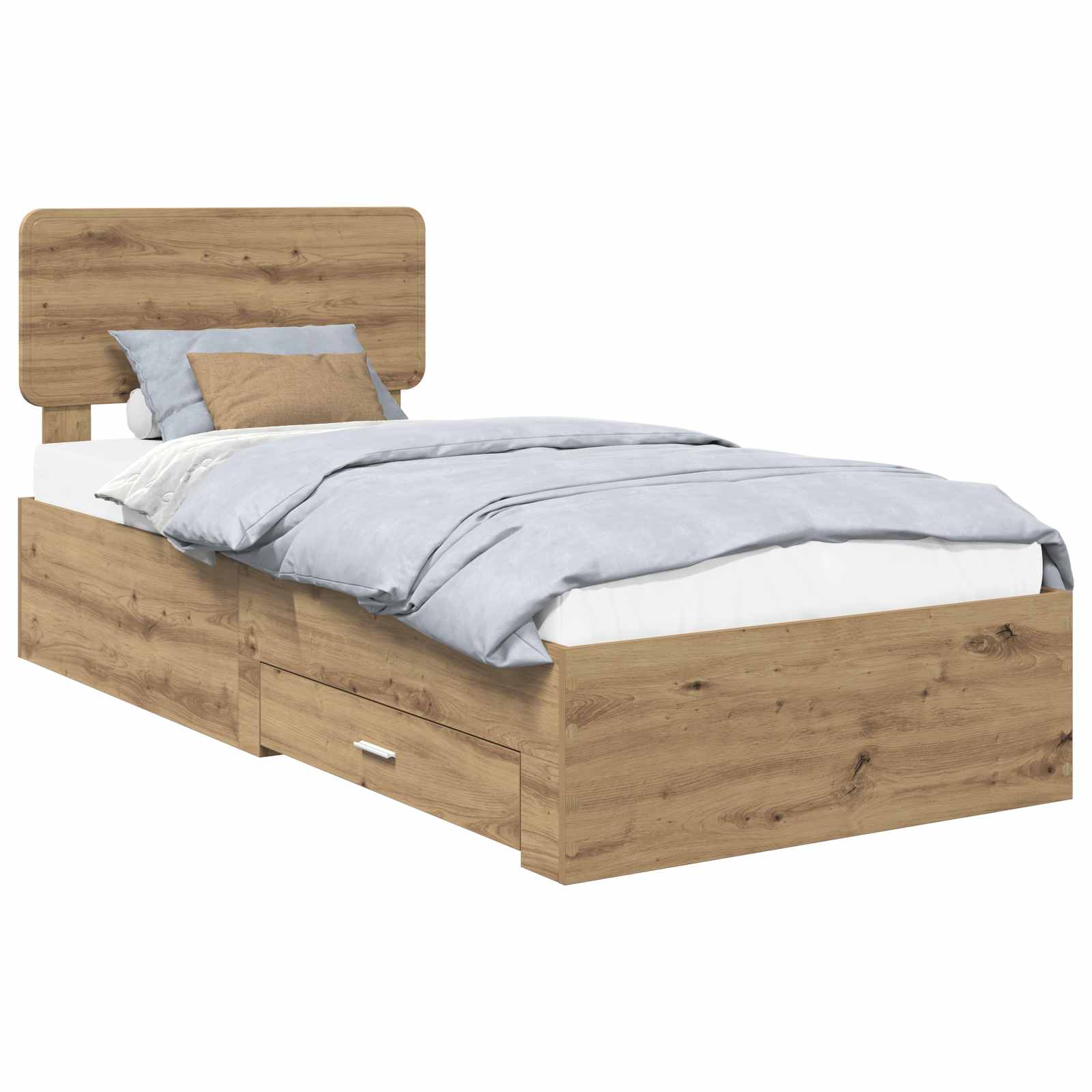 Σκελετός Κρεβατιού Artisan Oak 100 x 200 cm Επεξεργασμένο ξύλο