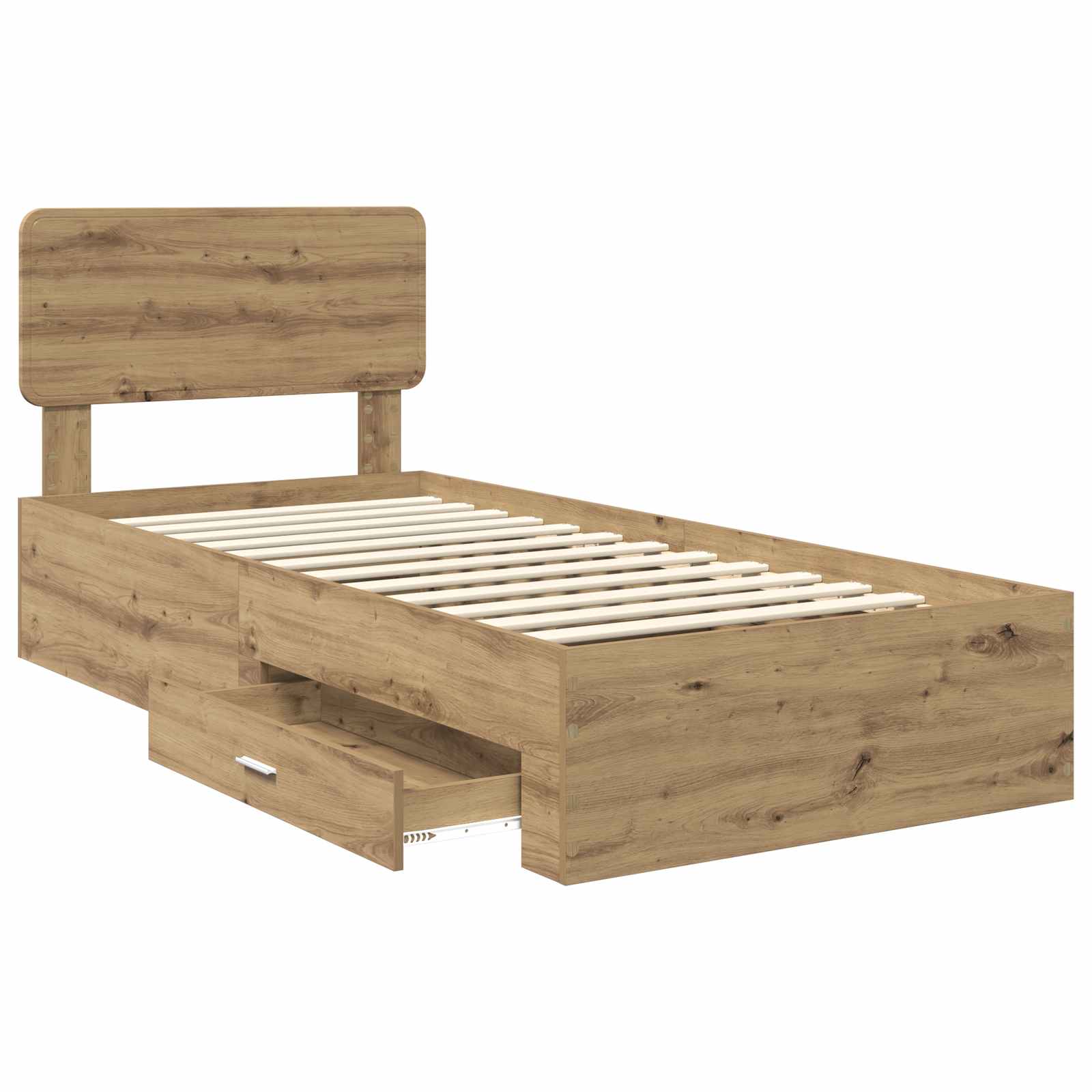 Σκελετός Κρεβατιού Artisan Oak 100 x 200 cm Επεξεργασμένο ξύλο
