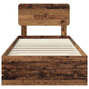 Σκελετός Κρεβατιού Παλιό ξύλο 90 x 200 cm Επεξεργασμένο Ξύλο