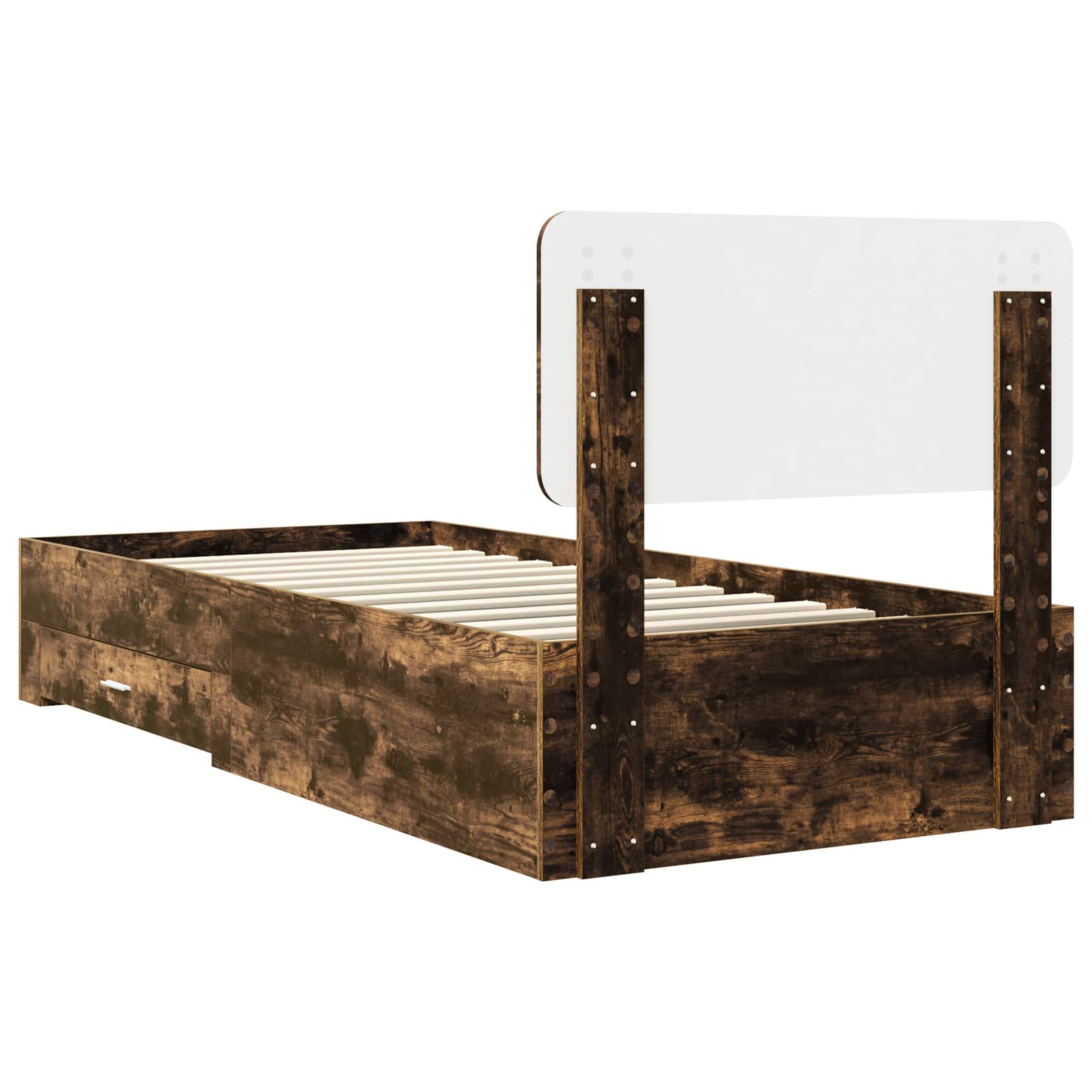 Σκελετός Κρεβατιού Καπνιστό Δρύς 90 x 190 cm Επεξεργασμένο ξύλο