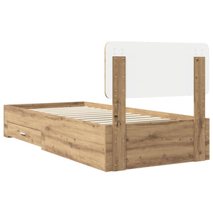 Σκελετός Κρεβατιού Artisan Oak 90 x 190 cm Επεξεργασμένο Ξύλο
