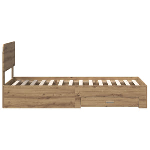 Σκελετός Κρεβατιού Artisan Oak 90 x 190 cm Επεξεργασμένο Ξύλο