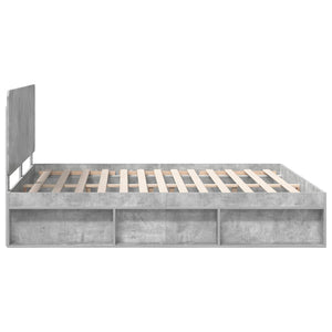 Σκελετός Κρεβατιού Σκυρόδεμα 180 x 200 cm Στερεά ξυλεία πεύκου