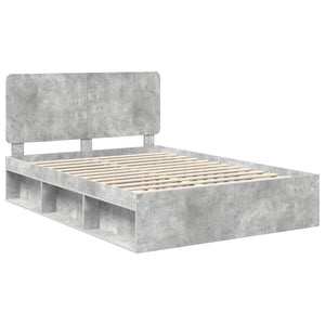 Σκελετός Κρεβατιού Σκυρόδεμα 160 x 200 cm Στερεά ξυλεία πεύκου