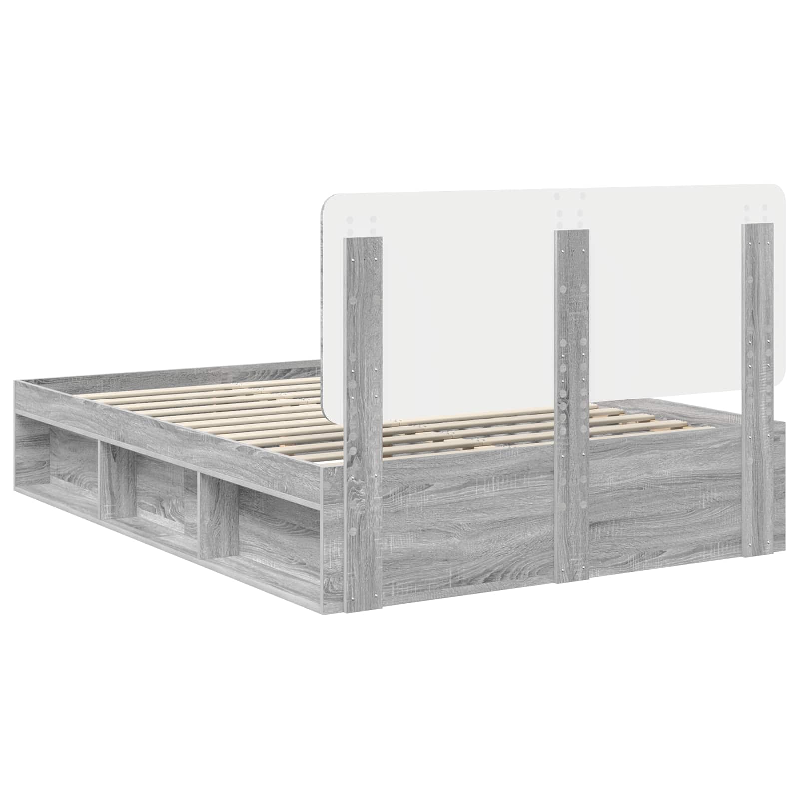 Σκελετός Κρεβατιού με κεφαλάρι Γκρίζο Σονομα 160 x 200 cm
