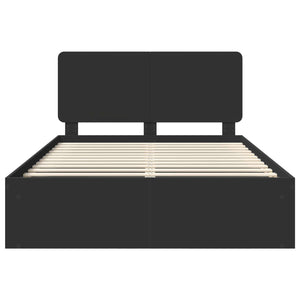 Σκελετός Κρεβατιού Μαύρο 140 x 200 cm Στερεά ξυλεία πεύκου - Pakobazaar