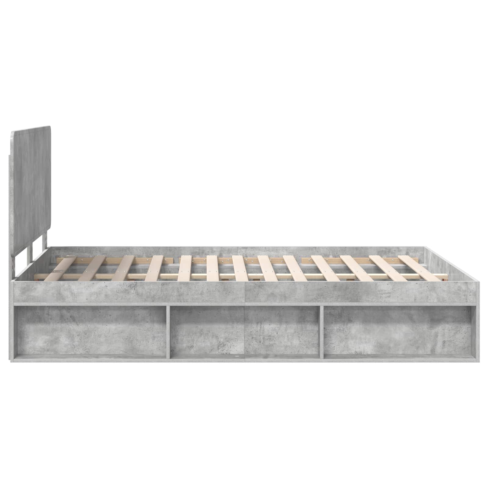 Σκελετός Κρεβατιού Σκυρόδεμα 140 x 200 cm Στερεά ξυλεία πεύκου