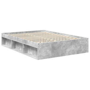 Σκελετός Κρεβατιού Σκυρόδεμα 140 x 190 cm Στερεά ξυλεία πεύκου