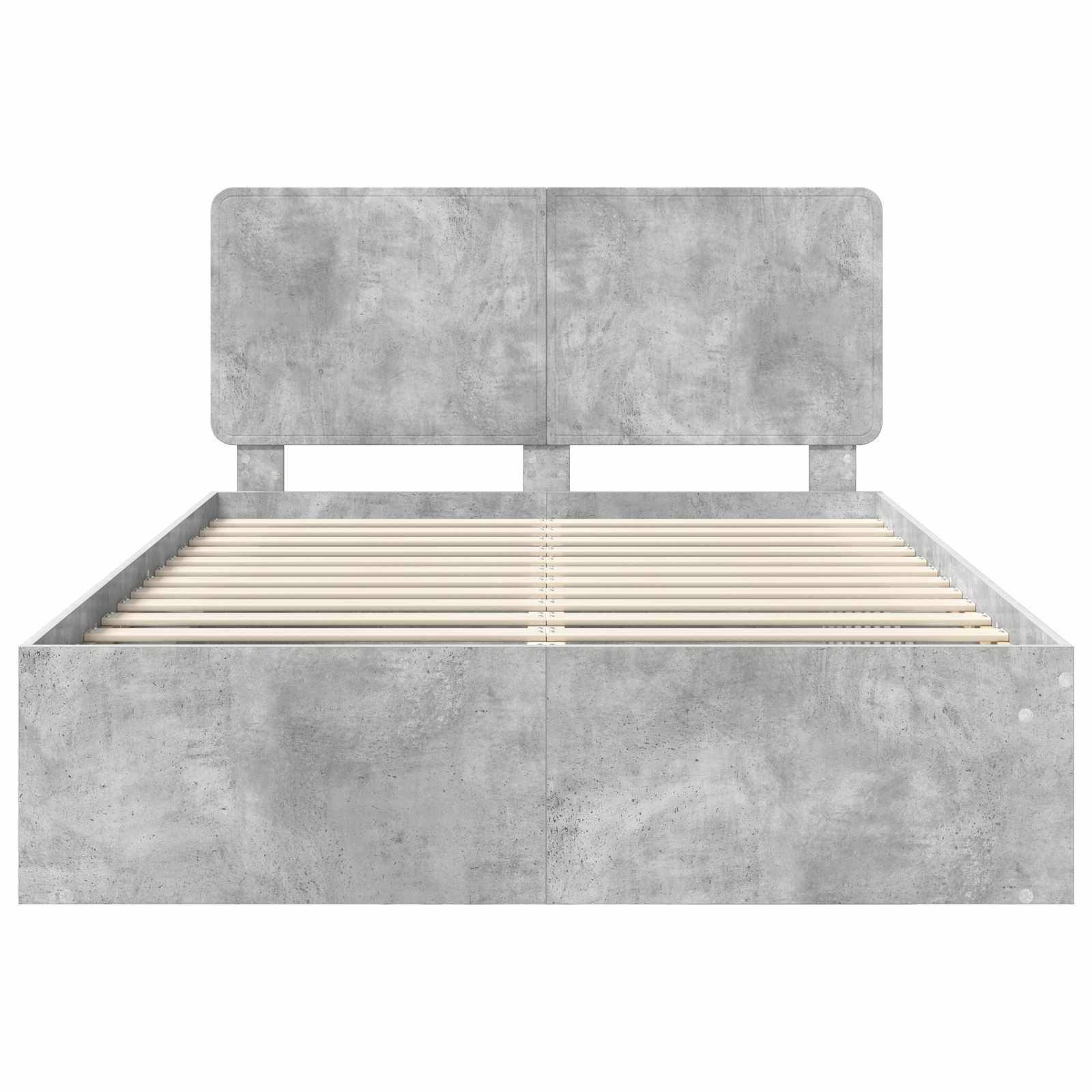 Σκελετός Κρεβατιού Σκυρόδεμα 140 x 190 cm Στερεά ξυλεία πεύκου