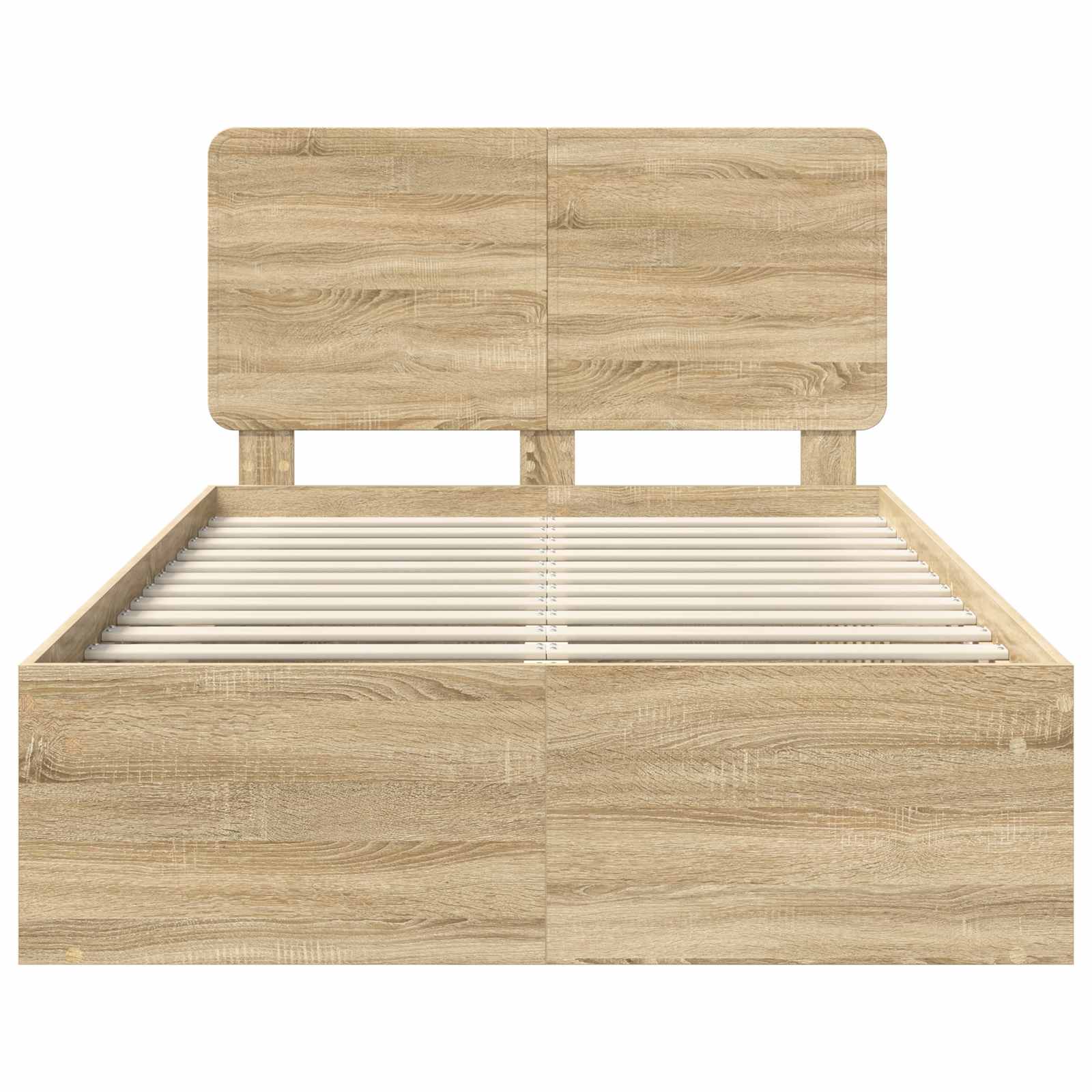 Σκελετός Κρεβατιού με κεφαλάρι Δρύς Sonoma 135 x 190 cm - Pakobazaar