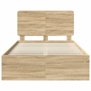 Σκελετός Κρεβατιού με κεφαλάρι Δρύς Sonoma 135 x 190 cm - Pakobazaar