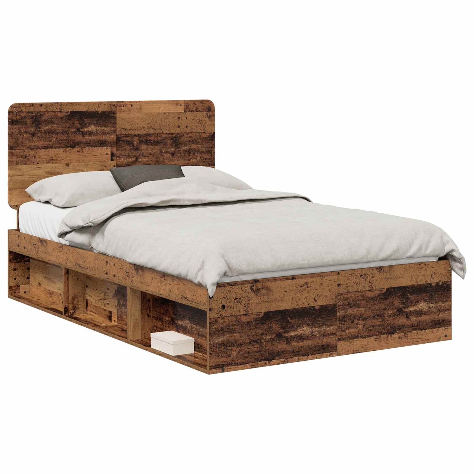 Σκελετός Κρεβατιού Παλιό ξύλο 135 x 190 cm Στερεά ξυλεία πεύκου