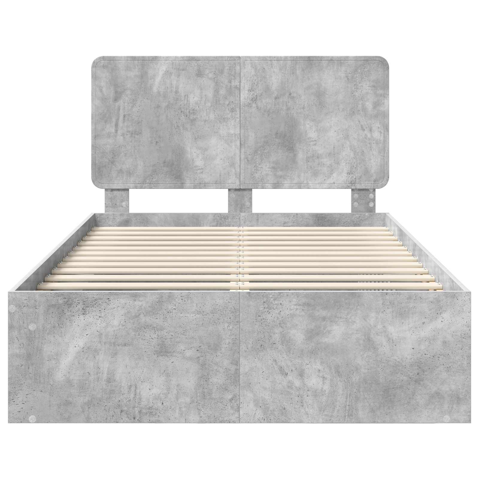 Σκελετός Κρεβατιού Σκυρόδεμα 120 x 190 cm Στερεά ξυλεία πεύκου