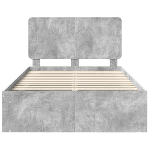 Σκελετός Κρεβατιού Σκυρόδεμα 120 x 190 cm Στερεά ξυλεία πεύκου