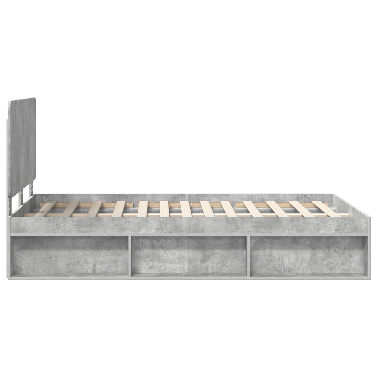 Σκελετός Κρεβατιού Σκυρόδεμα 120 x 190 cm Στερεά ξυλεία πεύκου