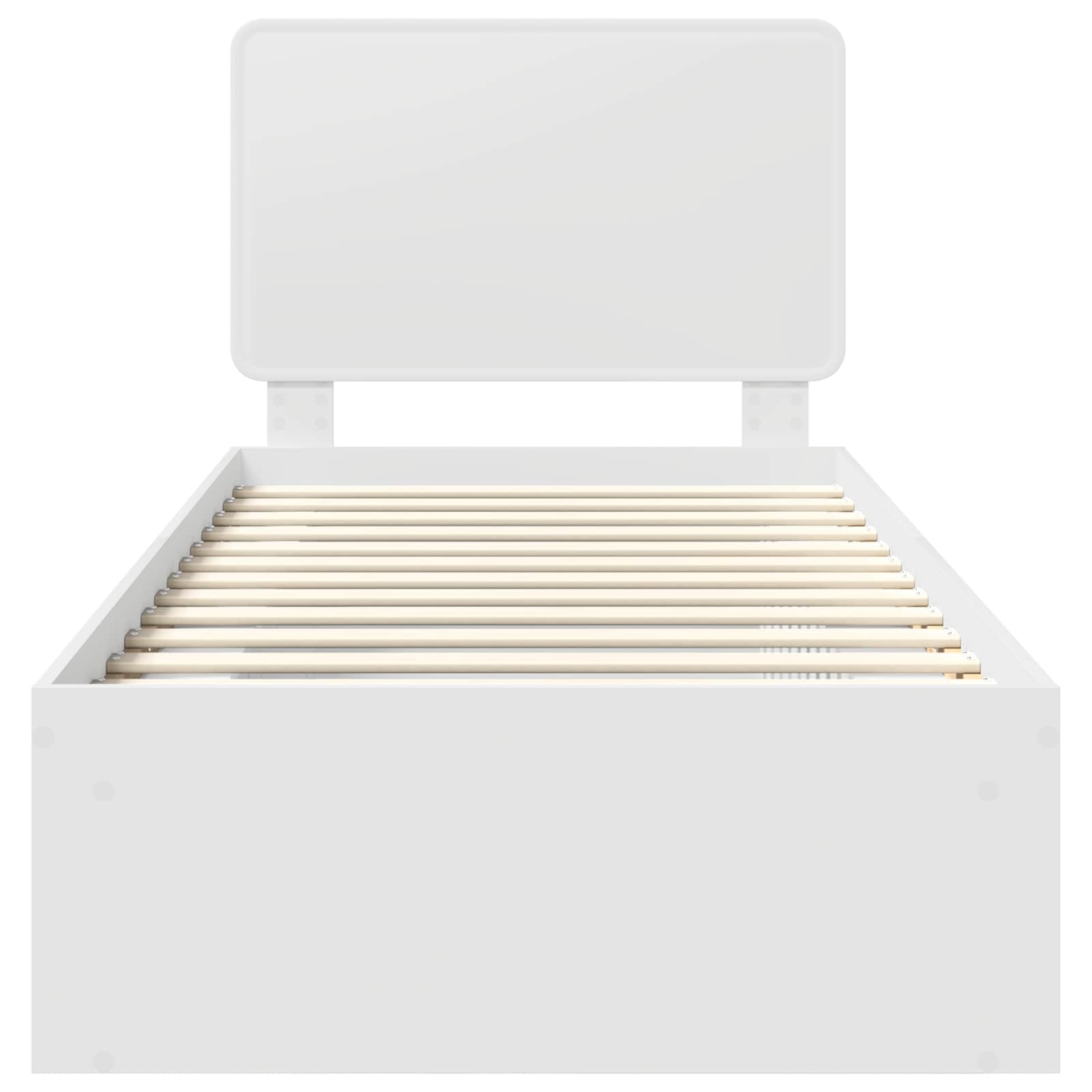 Σκελετός Κρεβατιού Λευκό 90 x 190 cm Στερεά ξυλεία πεύκου