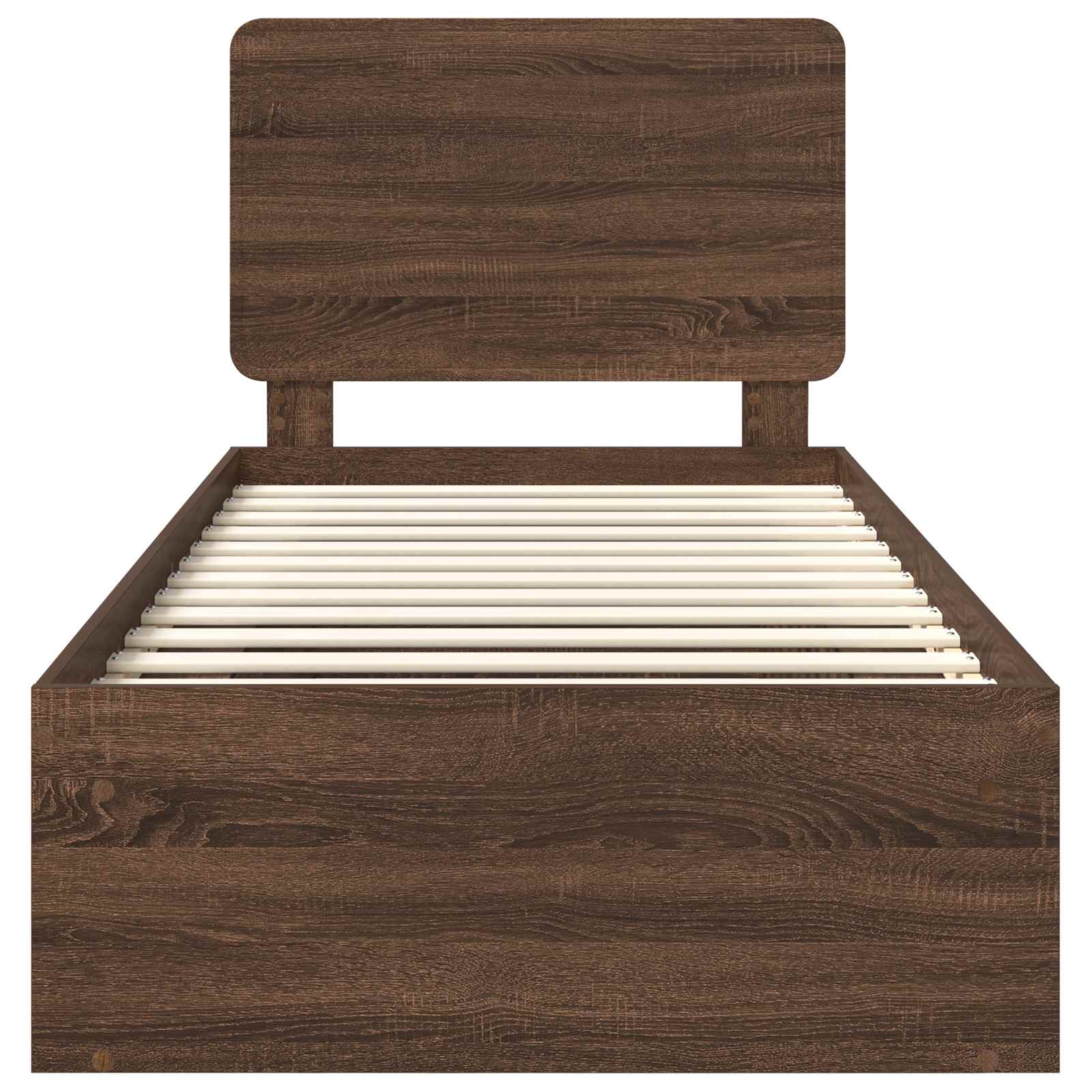 Σκελετός Κρεβατιού Καφέ δρυς 75 x 190 cm Στερεά ξυλεία πεύκου